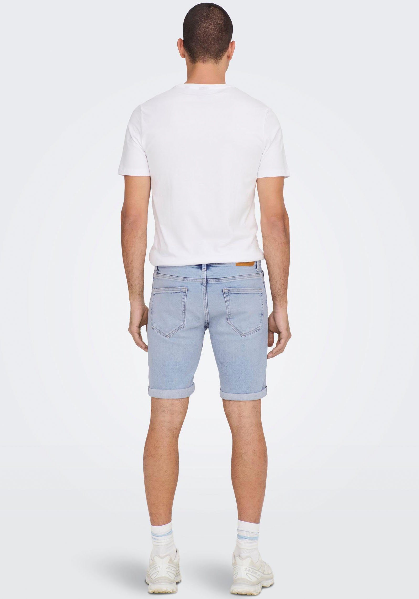 Denim 5189 Blue Light ONSPLY ONLY BLUE NOOS SONS & DNM Jeansshorts SHORTS LIGHT