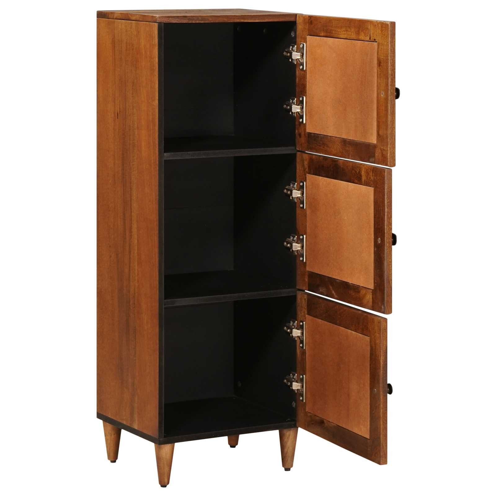 vidaXL Highboard, Highboard mit Tür Walnuss 40 x 33,5 x 110 cm Massivholz Mango