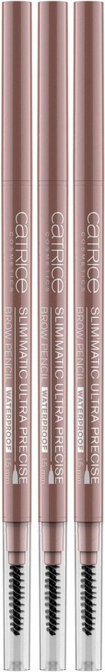 Catrice Augenbrauen-Stift Slim'Matic Ultra Precise Waterproof, 3er-Pack, mit wasserfester Formel