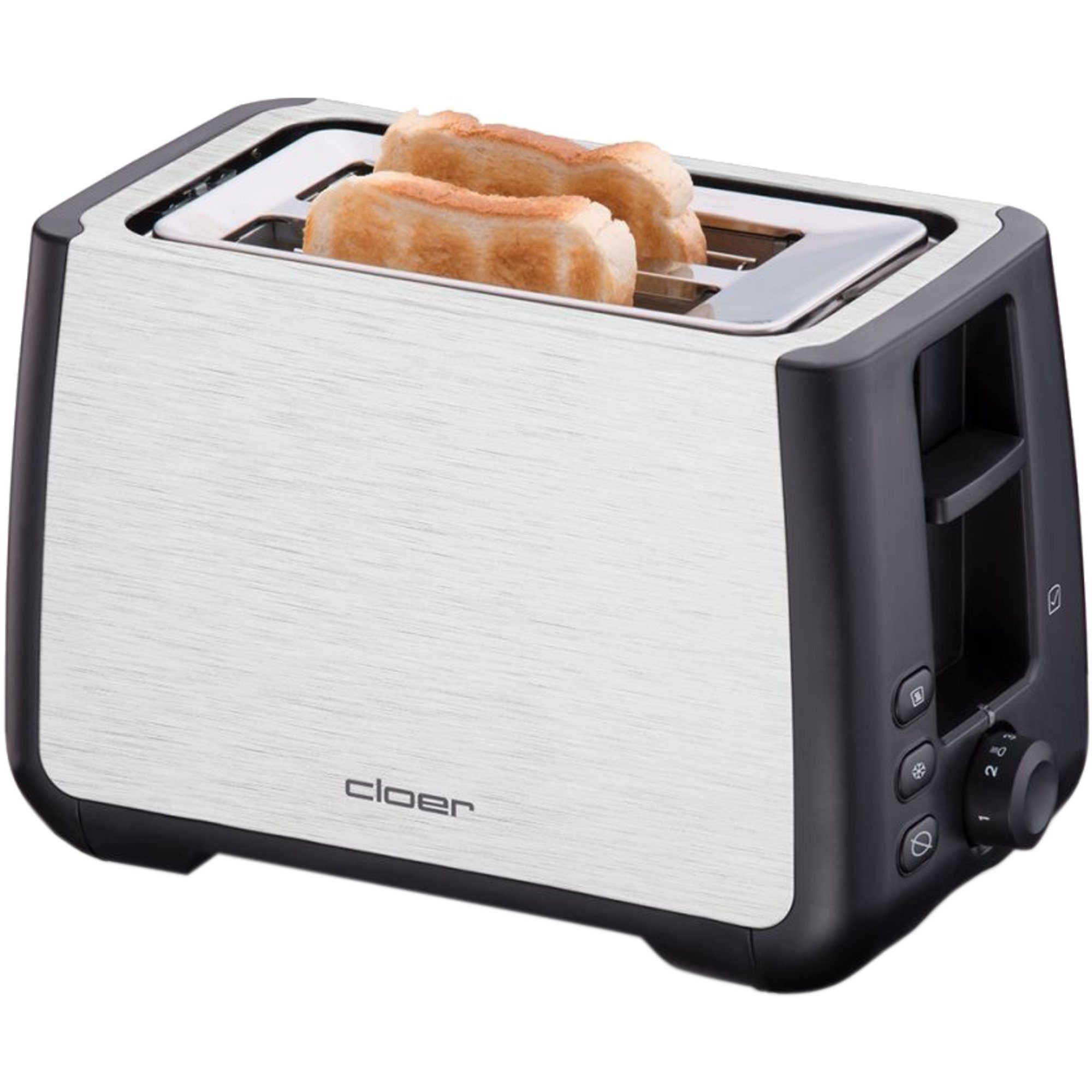 Cloer Kaffeebereiter Cloer King-Size-Toaster 3569, (1.000 Watt, für 2 | Langschlitztoaster