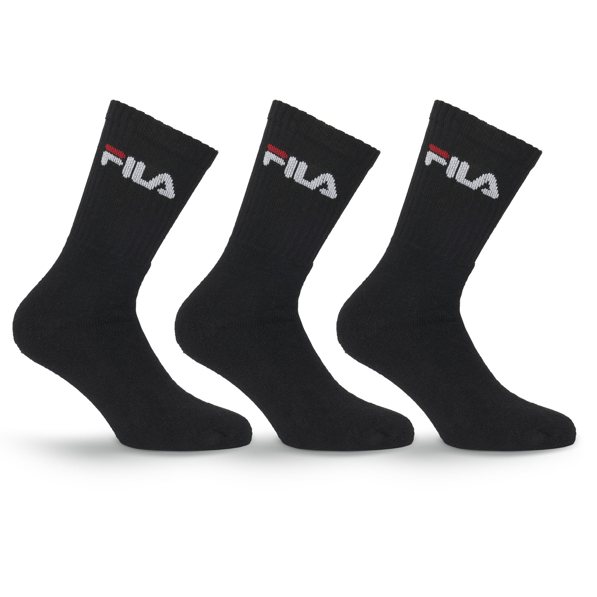 Fila Tennissocken UNISEX CREW TENNIS FULL TERRY SOCKS (3-Paar) mit verstärkten Belastungszonen