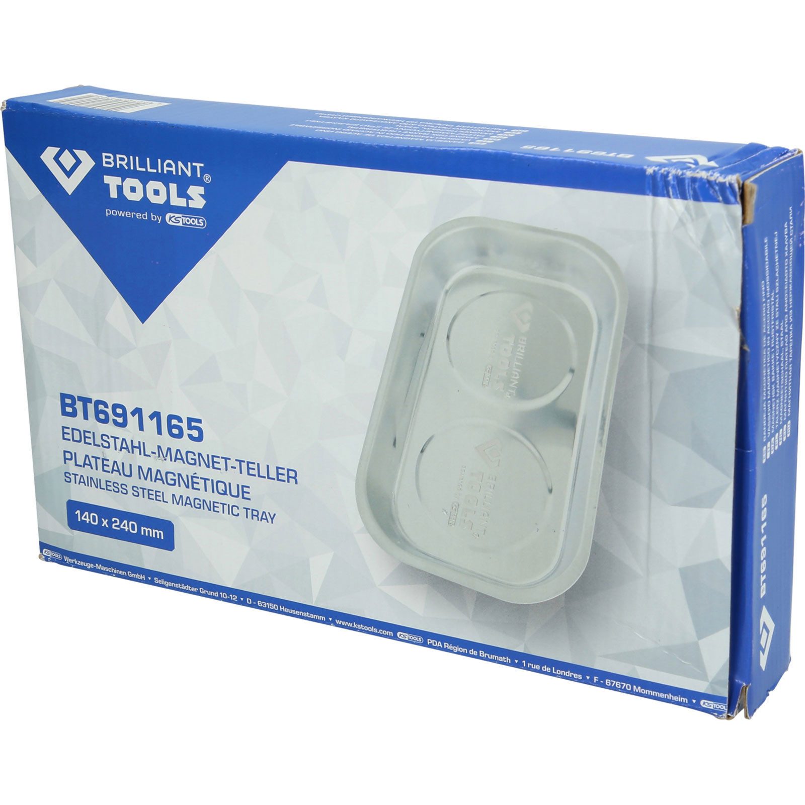 Thumbnail - Brilliant Tools Montagewerkzeug BRILLIANT TOOLS Magnetisches Tablett / Schale aus Edelstahl 140 x...