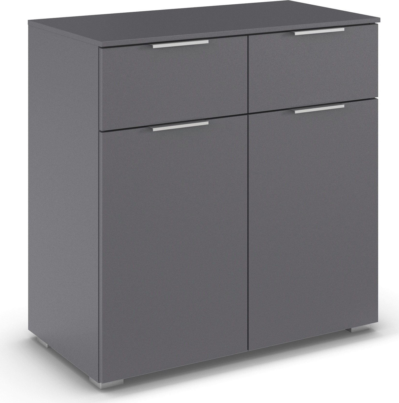OTTO home Kombikommode Kommode Sideboard Schubladenkommode Schlafzimmerkommode CORTONA (Breite 80 cm inkl. SOFT-CLOSE-FUNKTION, mit moderner Dekor-Front), mit 2 Schubladen und 1 verstellbaren Einlegeboden MADE IN GERMANY