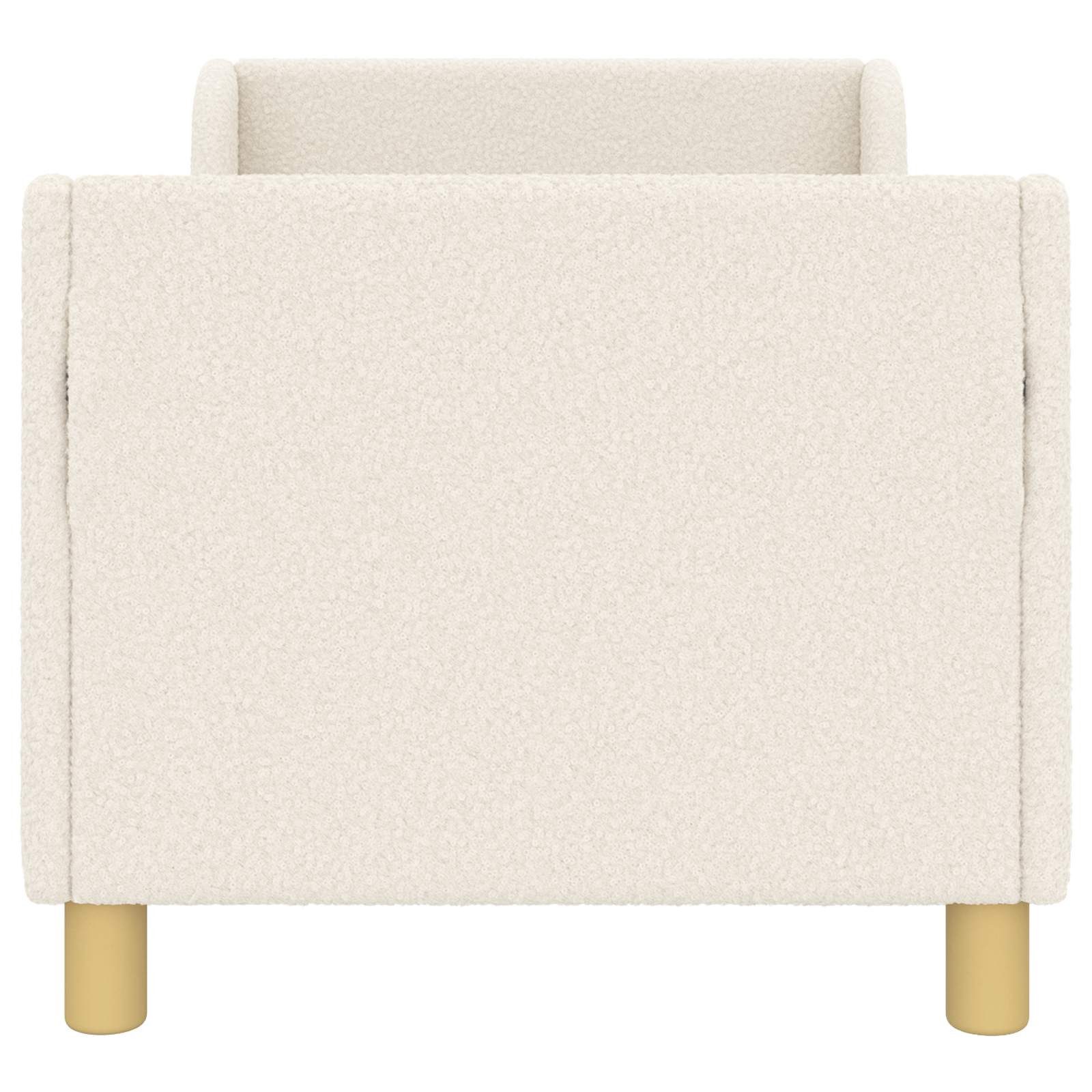 vidaXL Bett Kinderbettgestell mit Kopfteil Creme 70 x 140 cm Bouclé (1-tlg) – Bild 5 von 5