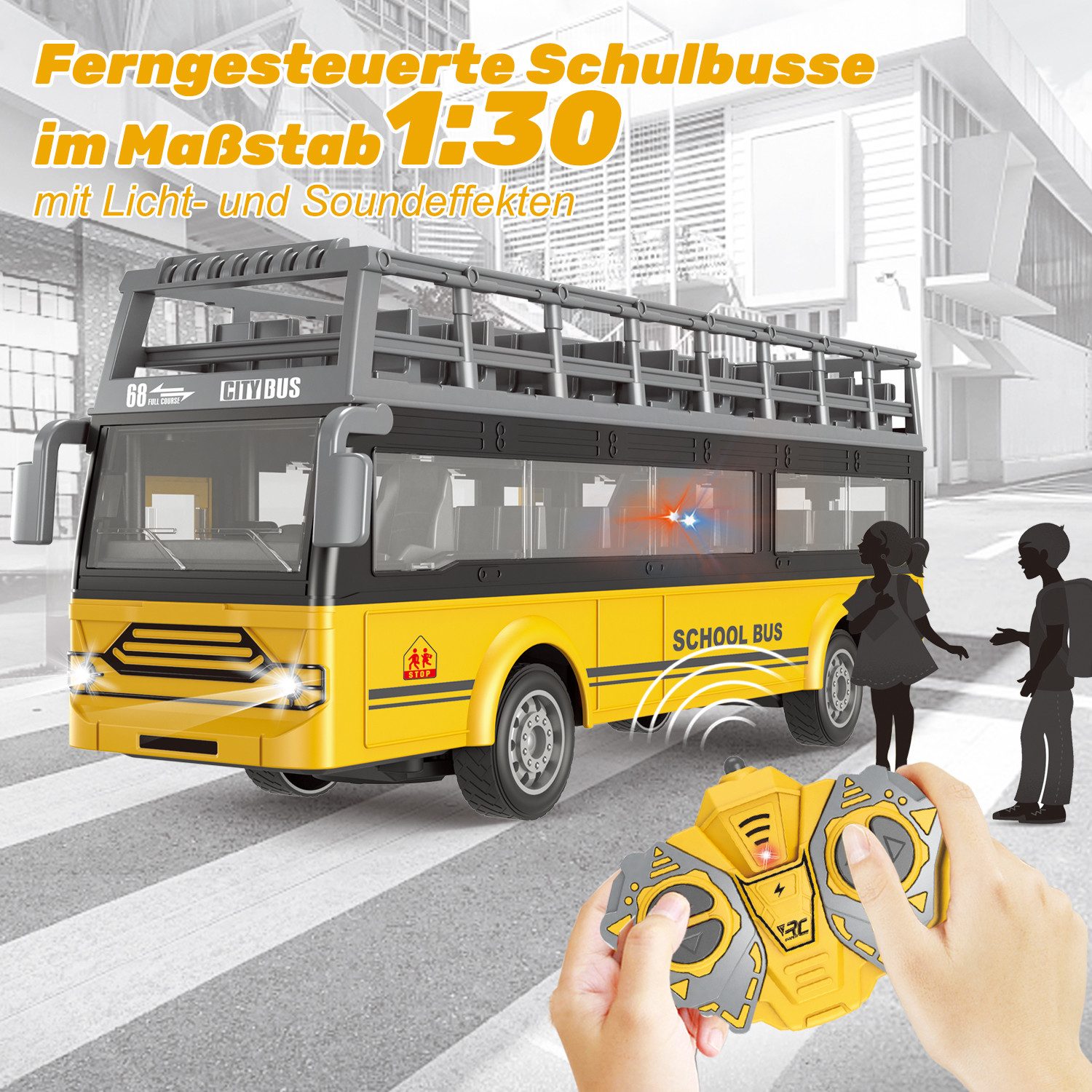 Esun RC-Auto Ferngesteuerter Auto RC Car mit Lichtern 4 Kanal RC Bus Spielz günstig online kaufen