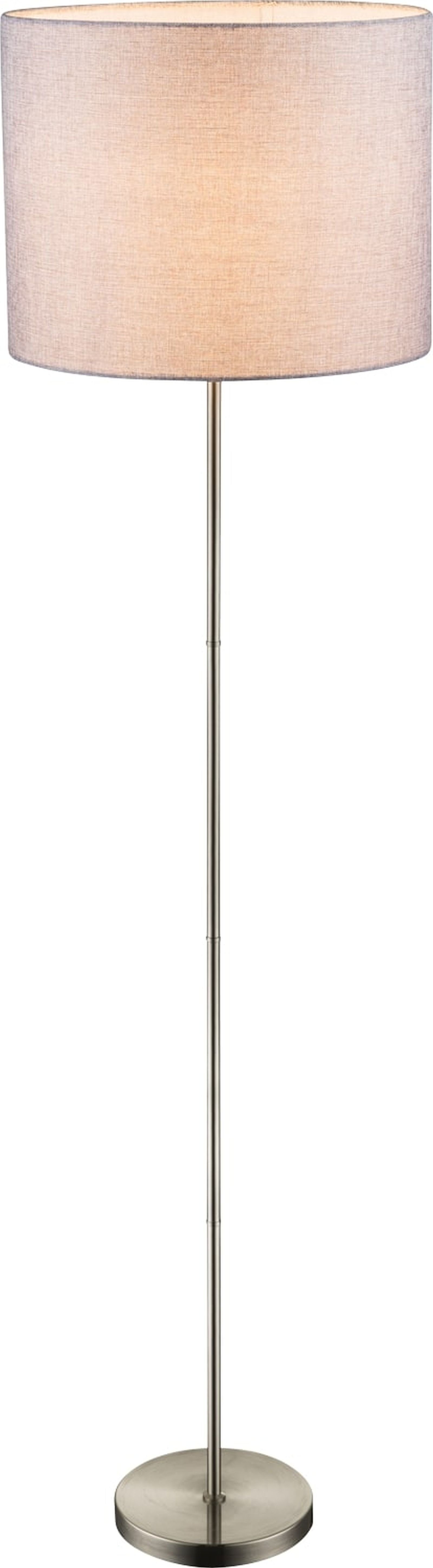 Globo Stehlampe GLOBO Stehleuchte Wohnzimmer Stehlampe Textil Schirm Grau Stoff 40 cm