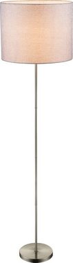 Globo Stehlampe Stehleuchte Wohnzimmer Stehlampe Textil Schirm Grau Stoff 40 cm 15185S