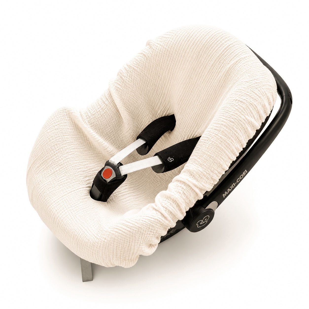 BABEES Kindersitzbezug BEZUG Babyschale Sommer Sommerbezug 100% Musselin Baumwolle, Universal Schonbezug Babyschalenbezug 3-Punkt Gurt