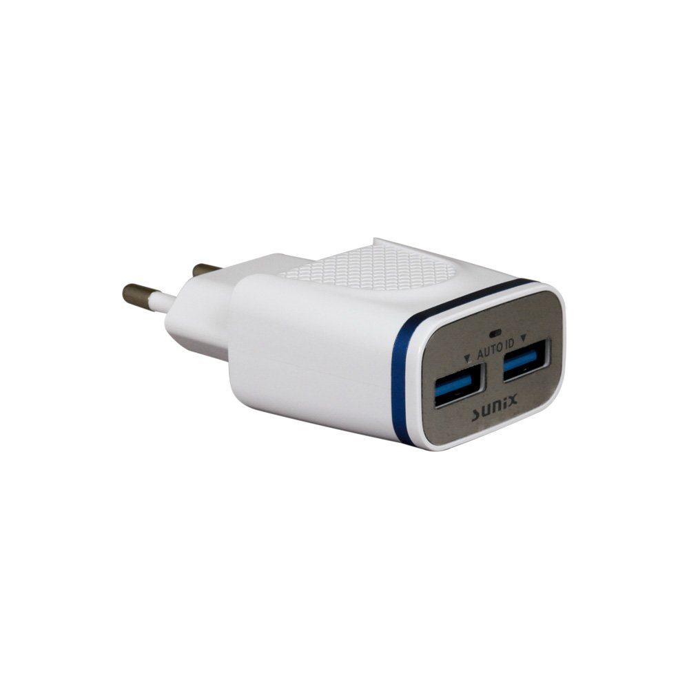 Sunix Sunix 2.1A Schnellladegerät Dual Port 2xUSB + 1.2M Micro-USB Kabel Handy-Netzteile
