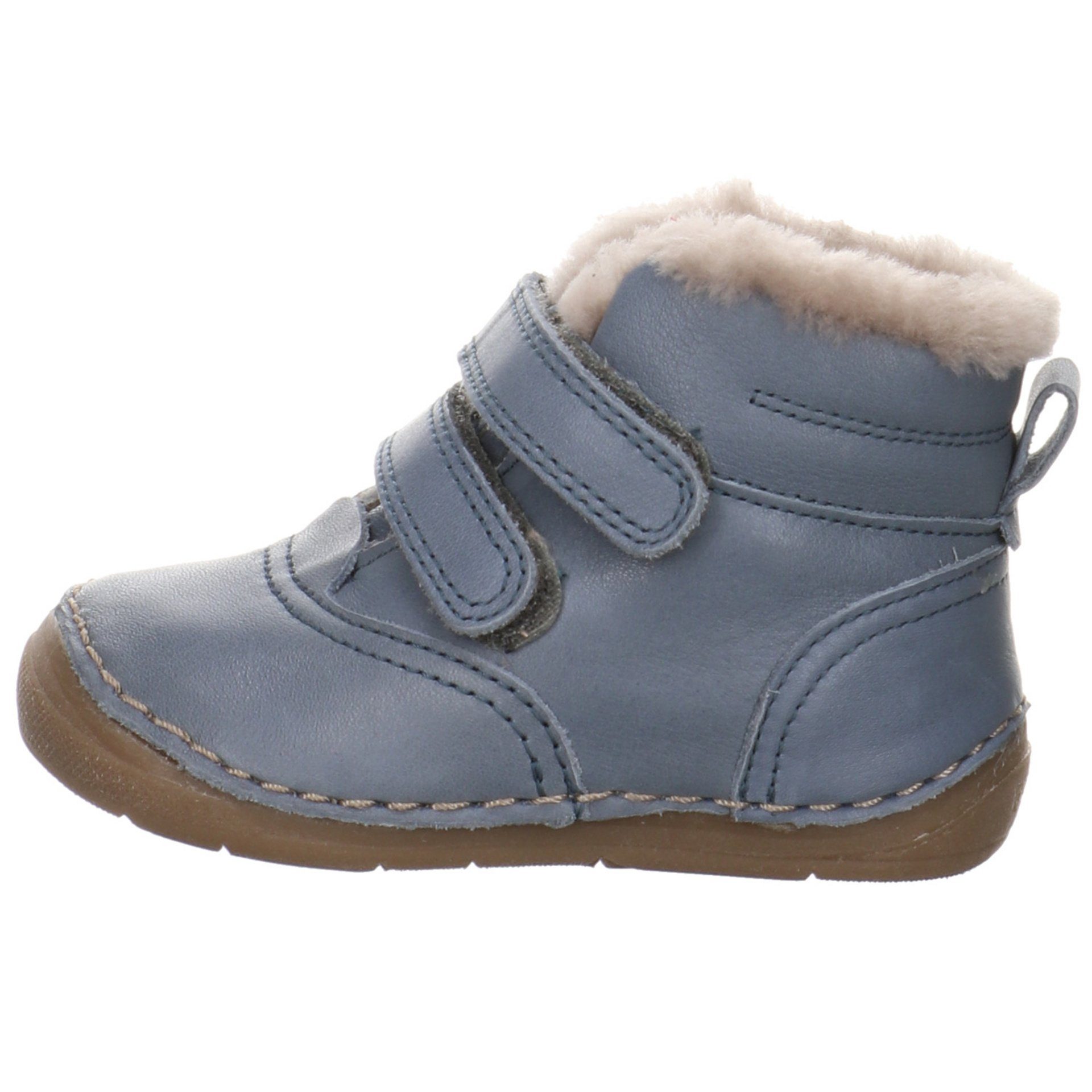 froddo® Baby Lauflernschuhe Krabbelschuhe Paix Boots blau-mittel Lederkombination Stiefel