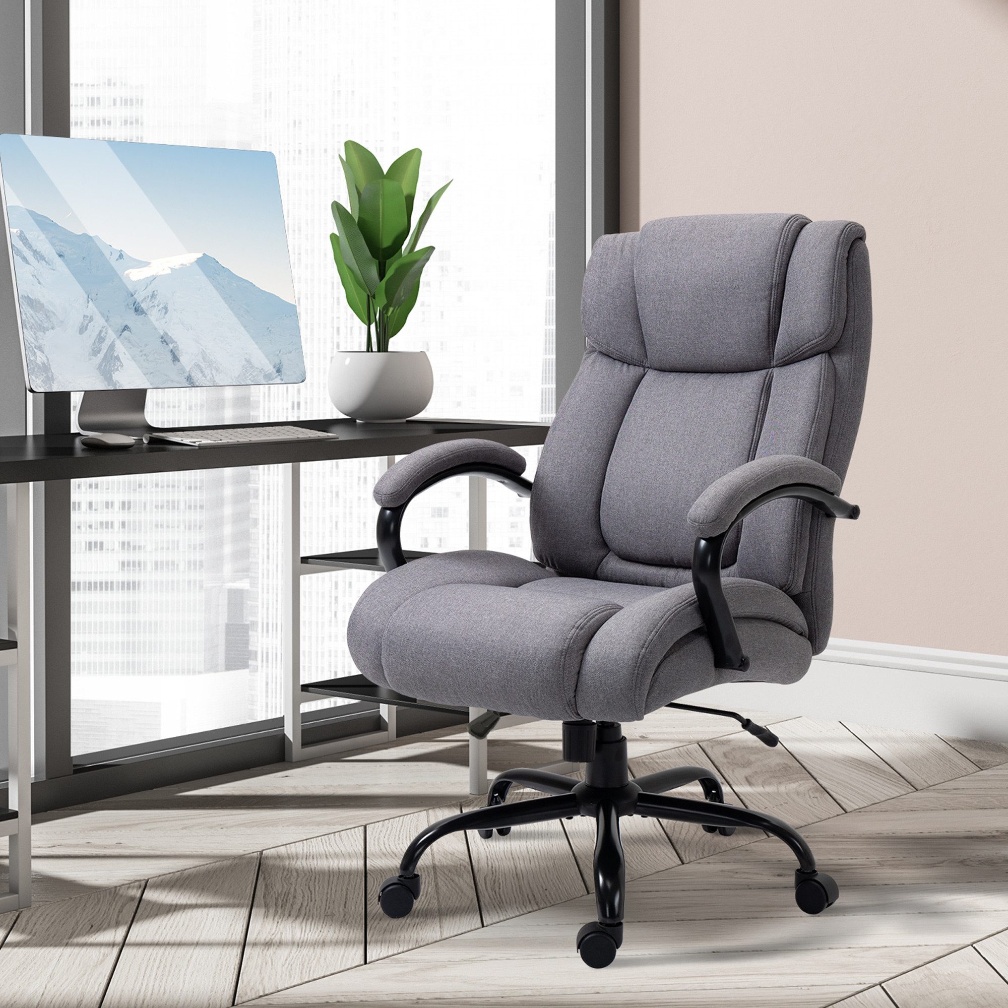 Vinsetto Bürostuhl Ergonomischer Chefsessel mit Armlehne günstig online kaufen