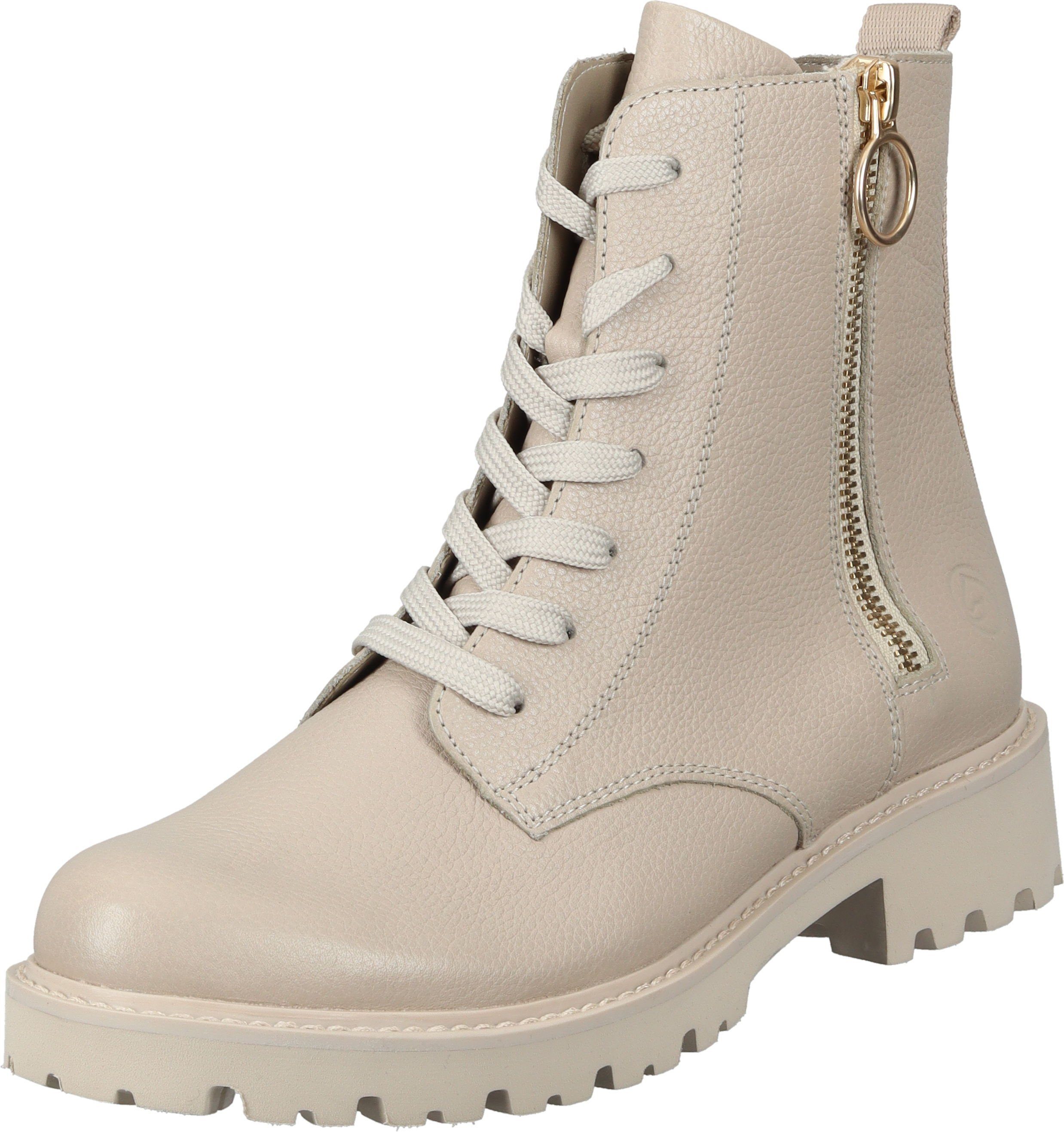 beige (60) echtem aus Stiefeletten Leder Stiefelette Remonte