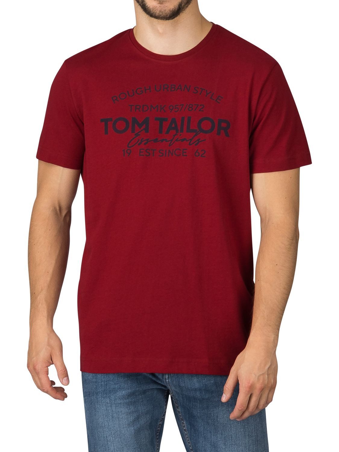 TOM TAILOR T-Shirt Herren Printshirt Regular Fit (Vorteilspack, 4-tlg) Kurzarm Tee Shirt mit Rundhalsausschnitt aus 100% Baumwolle – Bild 2 von 5