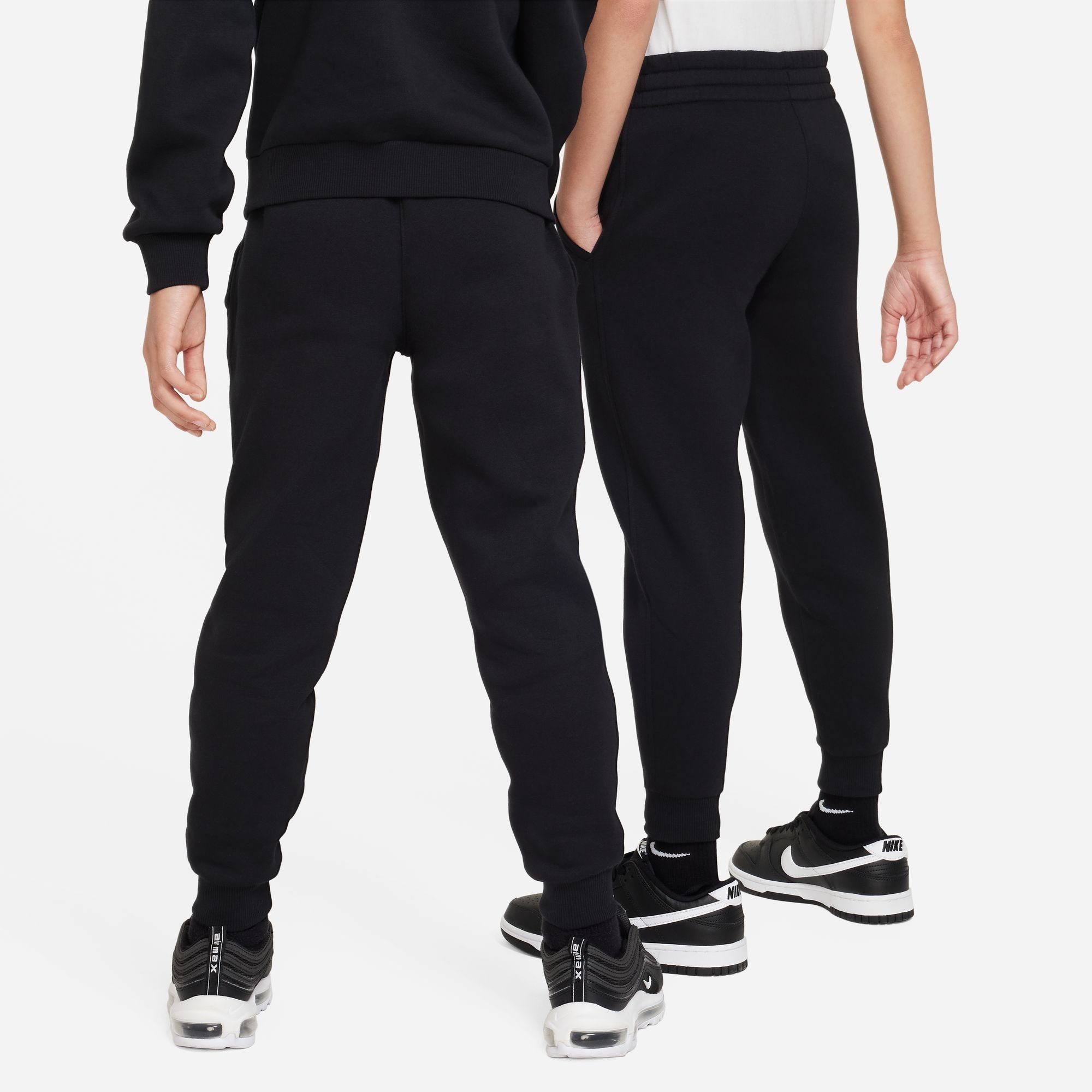 Nike Sportswear Jogginghose BLACK/WHITE FLEECE PANTS JOGGER KIDS' BIG CLUB