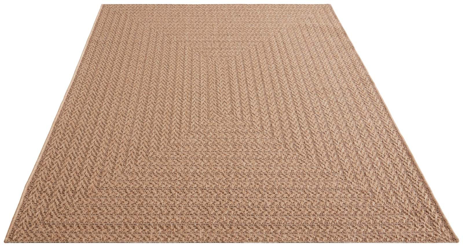 TaraCarpet Outdoorteppich Tara Carpet Sumatra Sumak Sisal Jute Look natur, rechteckig, Höhe: 10 mm, Küche Wohnzimmer Terrasse Garten Balkon natur 80x150
