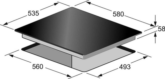 Kaiser Küchengeräte Backofen-Set EH 6355 RotEm+KCT 6395 Iem, Elektro Einbau Backofen Autark 60cm 67L +Induktions-Kochfeld 60 cm