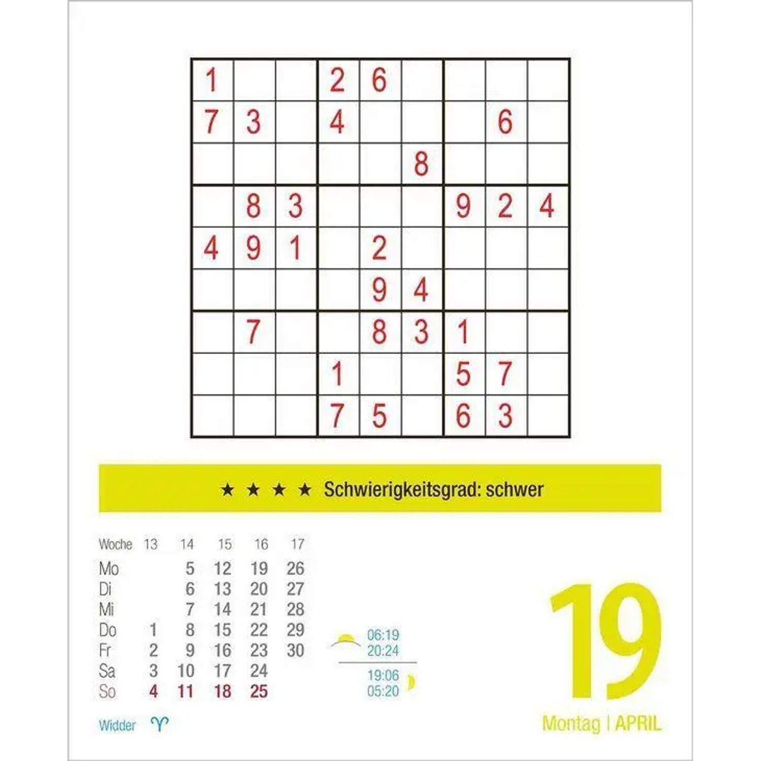 Korsch Verlag Abreißkalender Sudoku 2027 – Bild 5 von 5