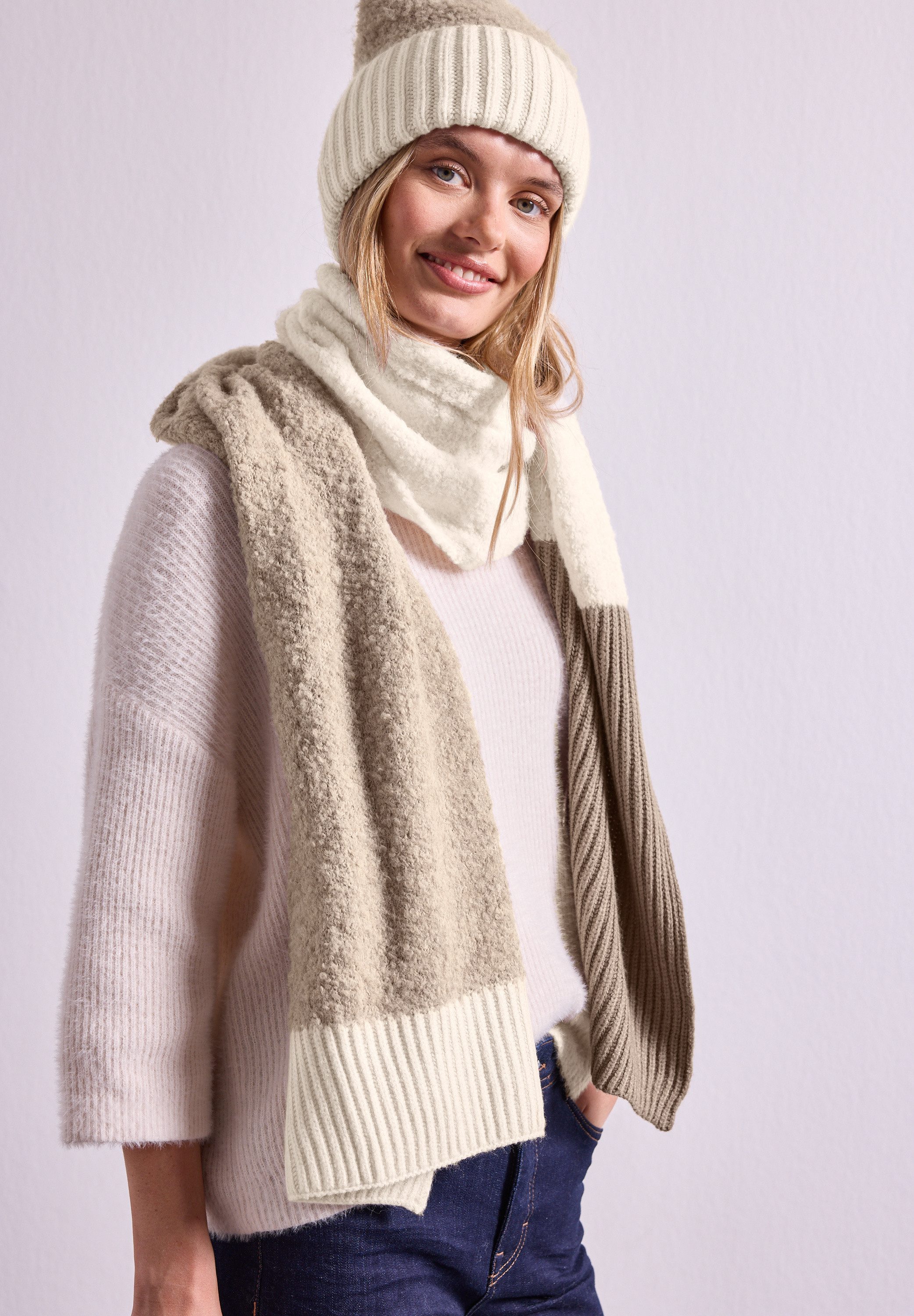 STREET ONE Schal, aus softem Materialmix