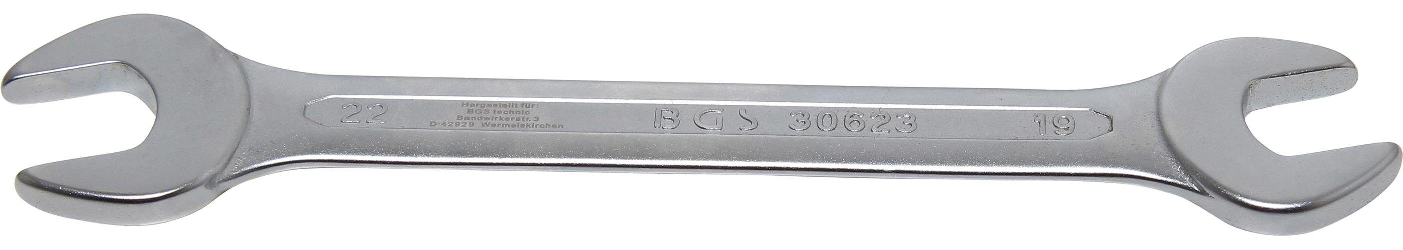 BGS technic Maulschlüssel Doppel-Maulschlüssel, SW 19 x 22 mm