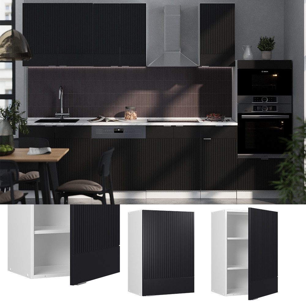 Vicco Hängeschrank Fame-Line, Schwarz gestreift/Weiß, 50 günstig online kaufen