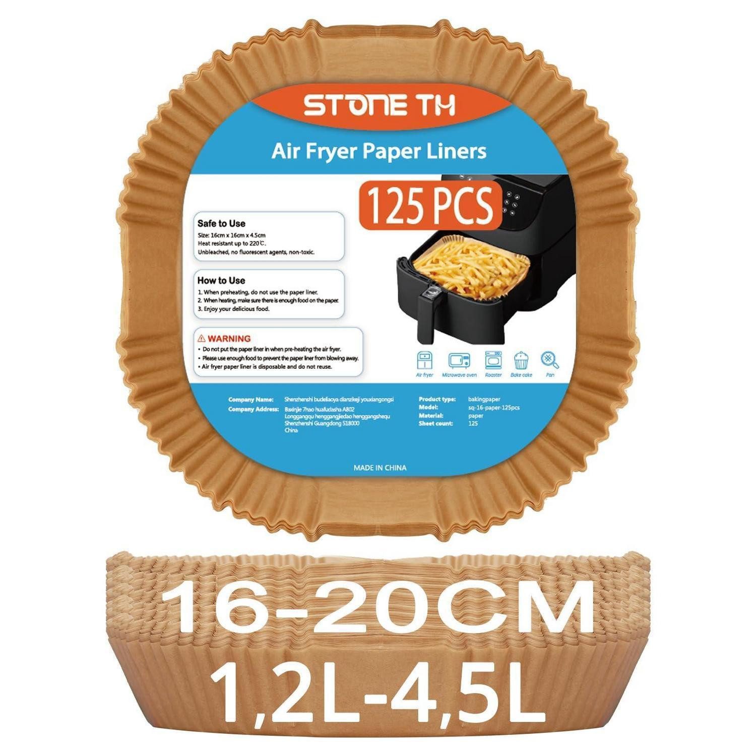 LuxusKollektion Backpapier Backpapier Airfryer Heißluftfritteuse Pergament 125 Stück 1,2L-4,5L
