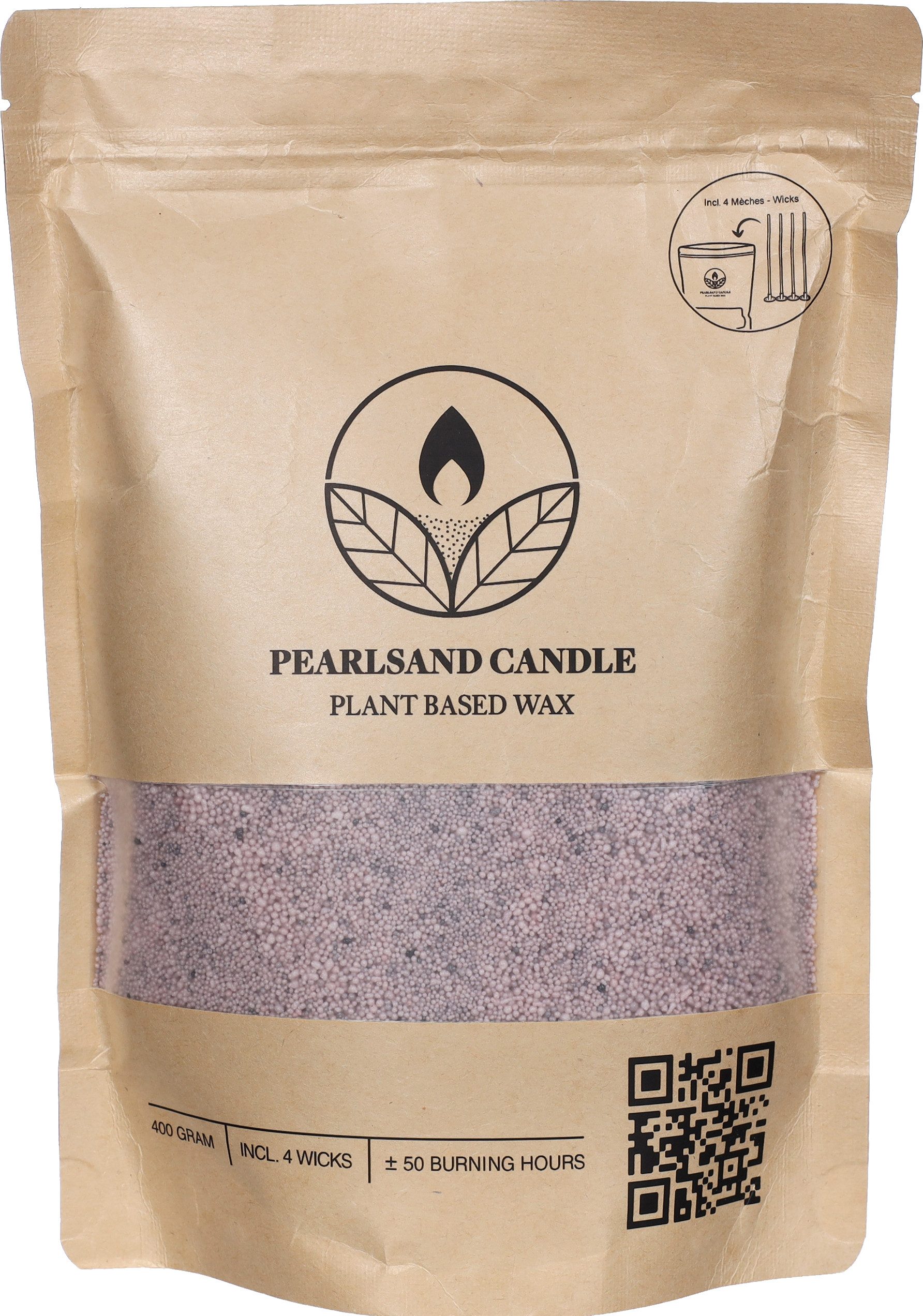 ideas 4 seasons Stumpenkerze Kerzensand mit Dochten, 400g