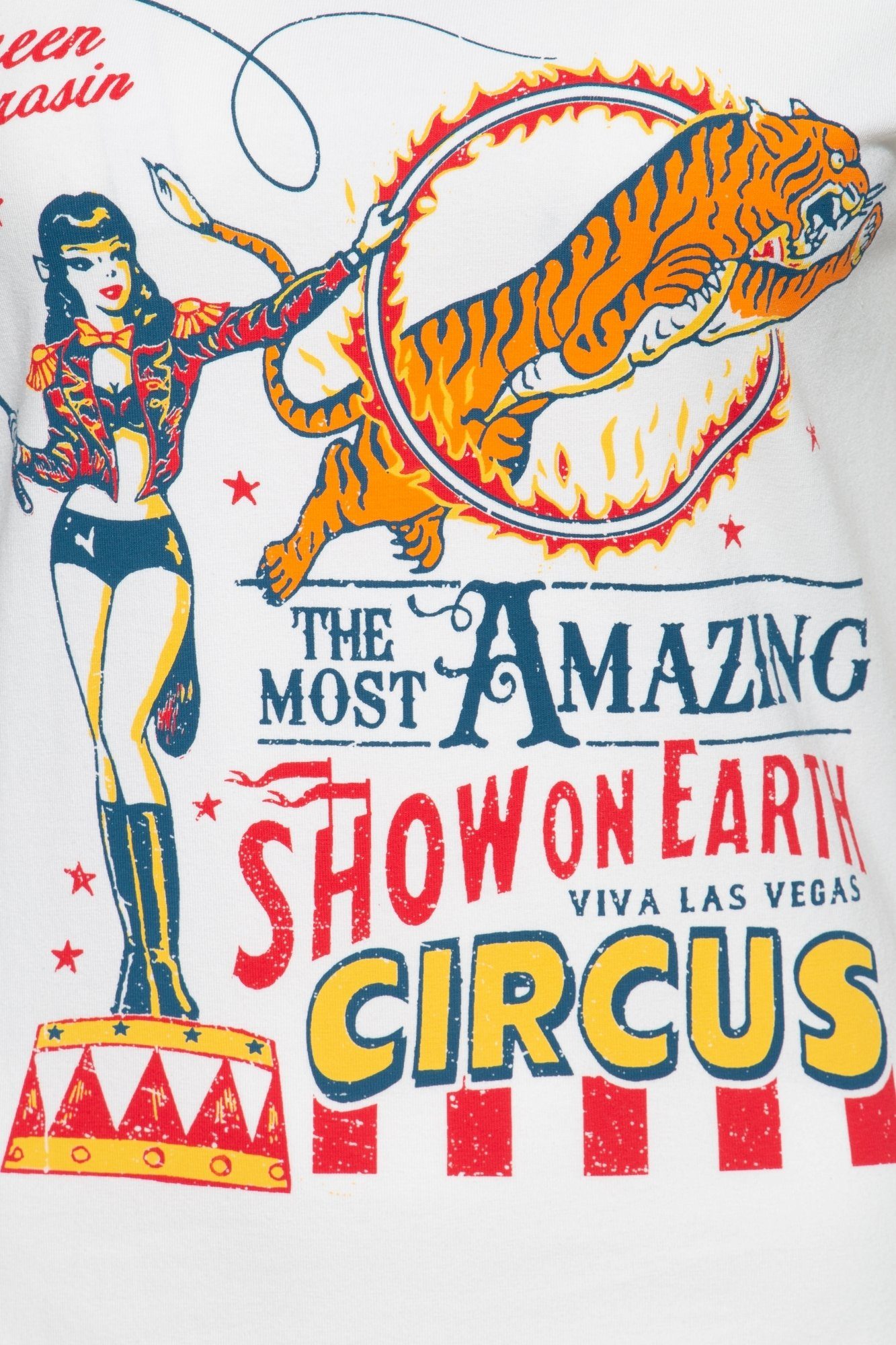 Circus mit Zirkus-Print Kurzarmshirt Retro-Optik in QueenKerosin