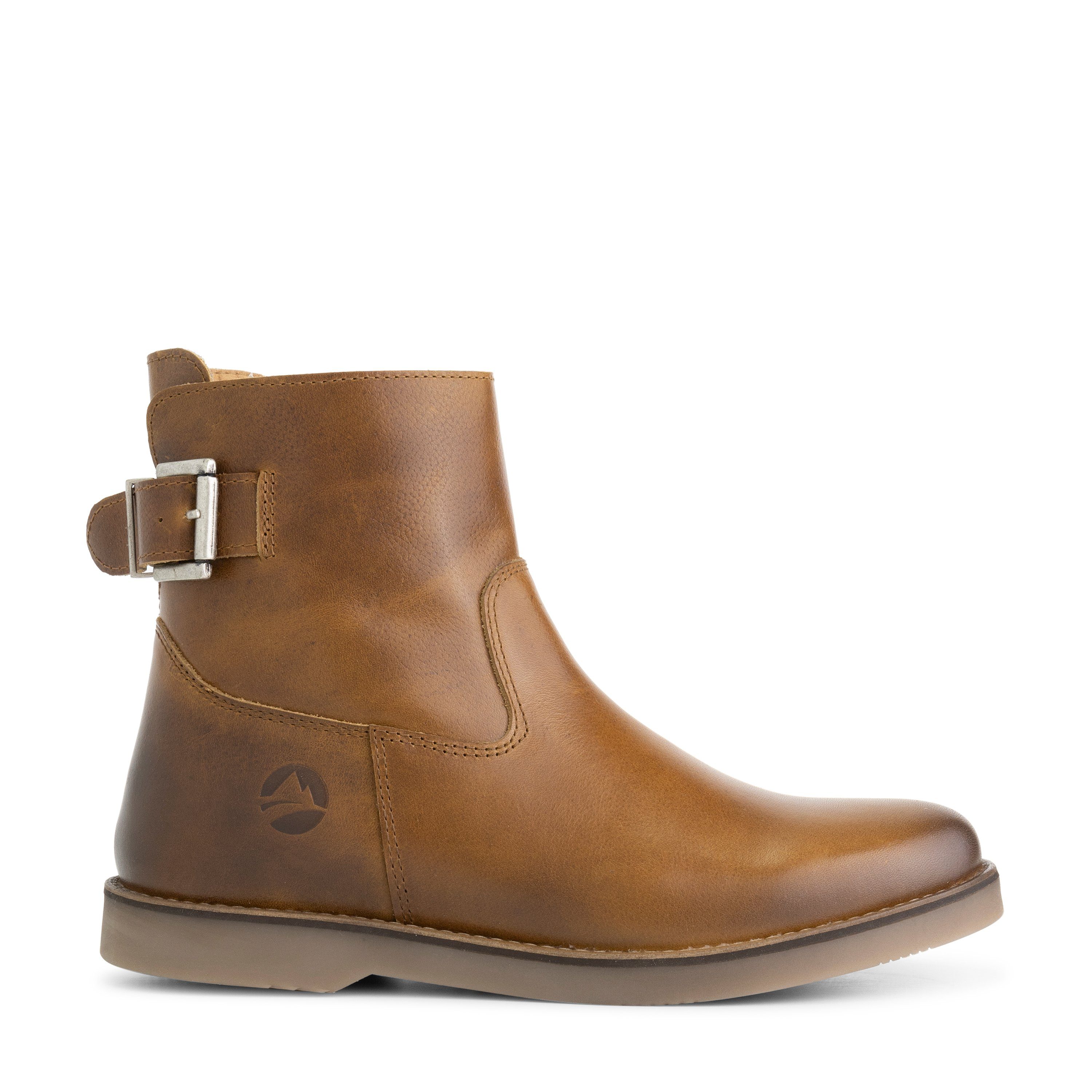 Travelin' Lady (Reißverschluss) Cognac Loudeac Leder Stiefelette