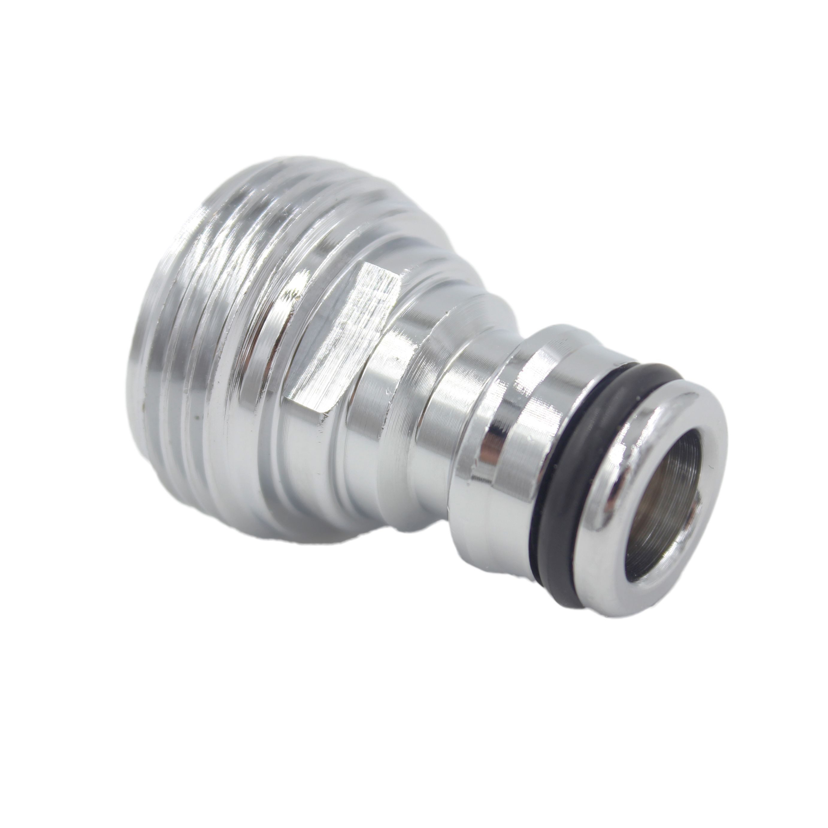 SpiceFlow Anschlussstück Geräteanschlussstück 3/4"AG auf 1/2" Gardena kompatibel in Chrom, Bersonders Stabiel