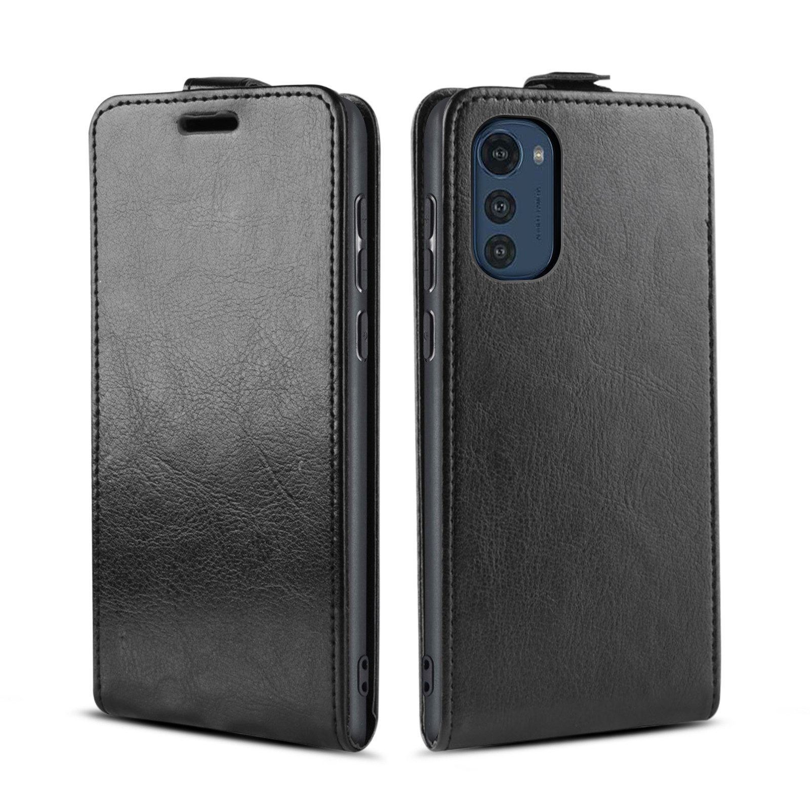 Tec-Expert Handyhülle Klapp Hülle für Motorola Moto E32 6.5 Zoll, 6.5", Tasche Klapphülle Case mit Kartenfach Fliphülle vertikal