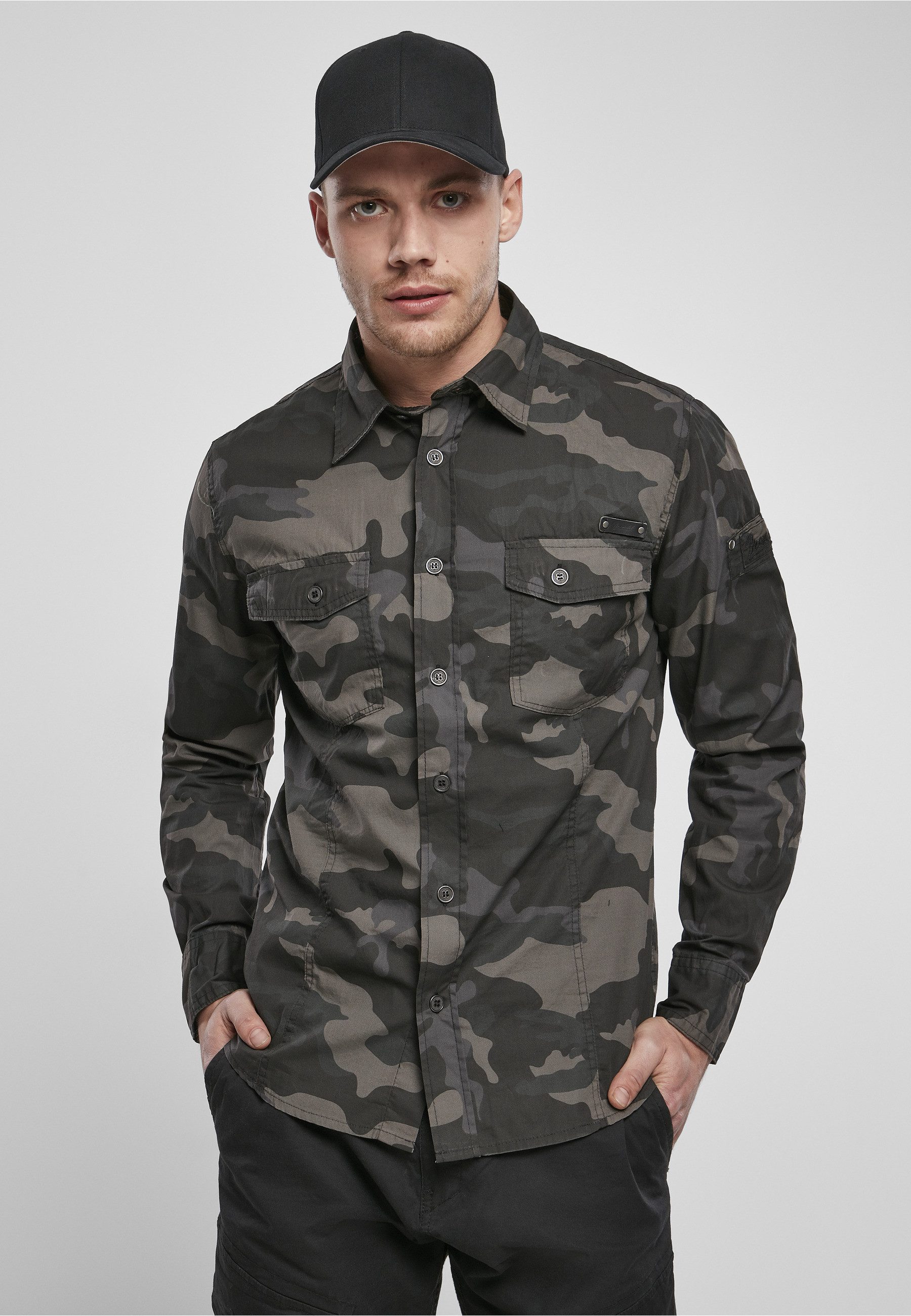 Brandit Langarmshirt Brandit Herren Slim Worker Shirt (1-tlg)