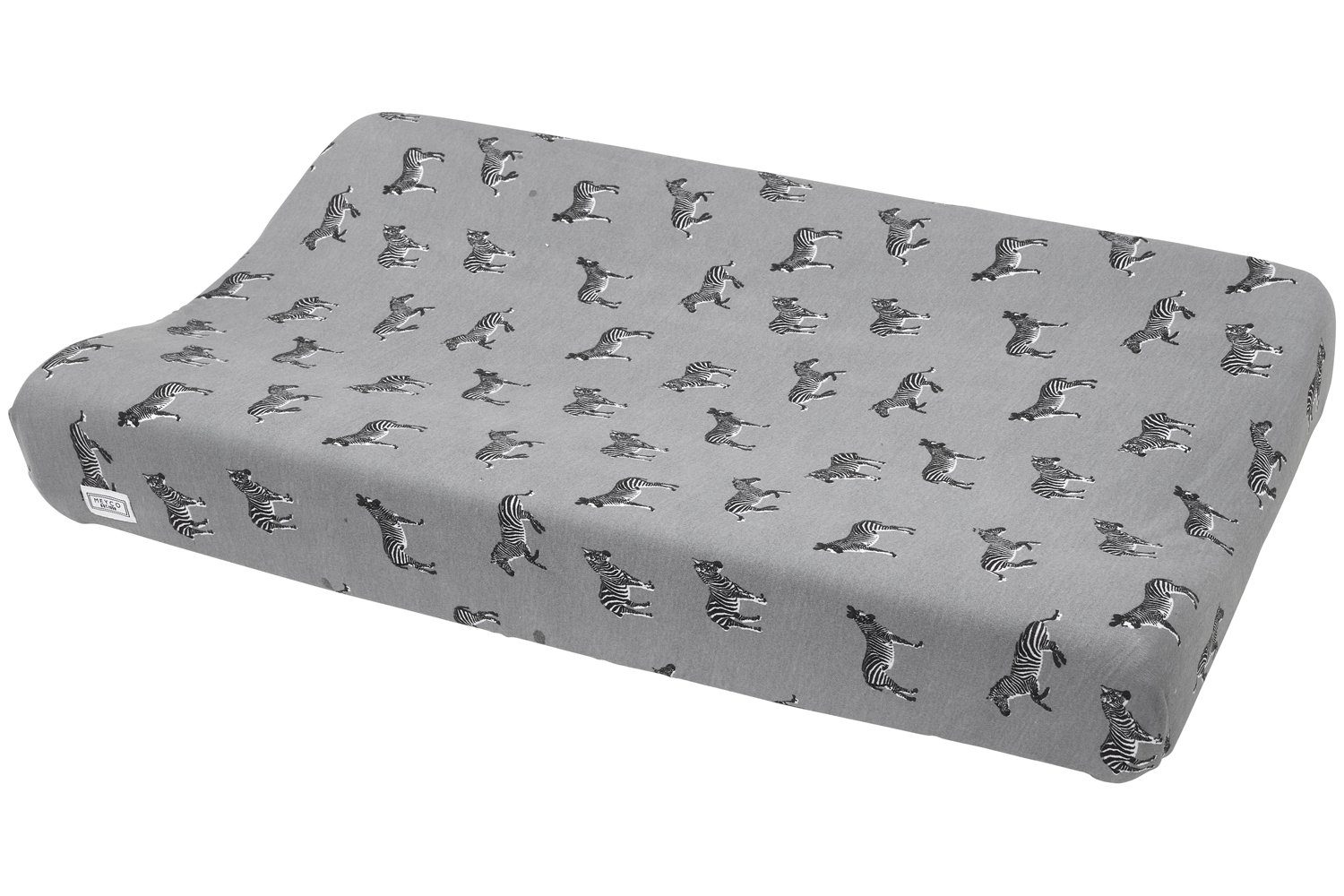 Meyco Baby Wickelauflagenbezug Zebra Animal Grey (1-tlg), 50x70cm