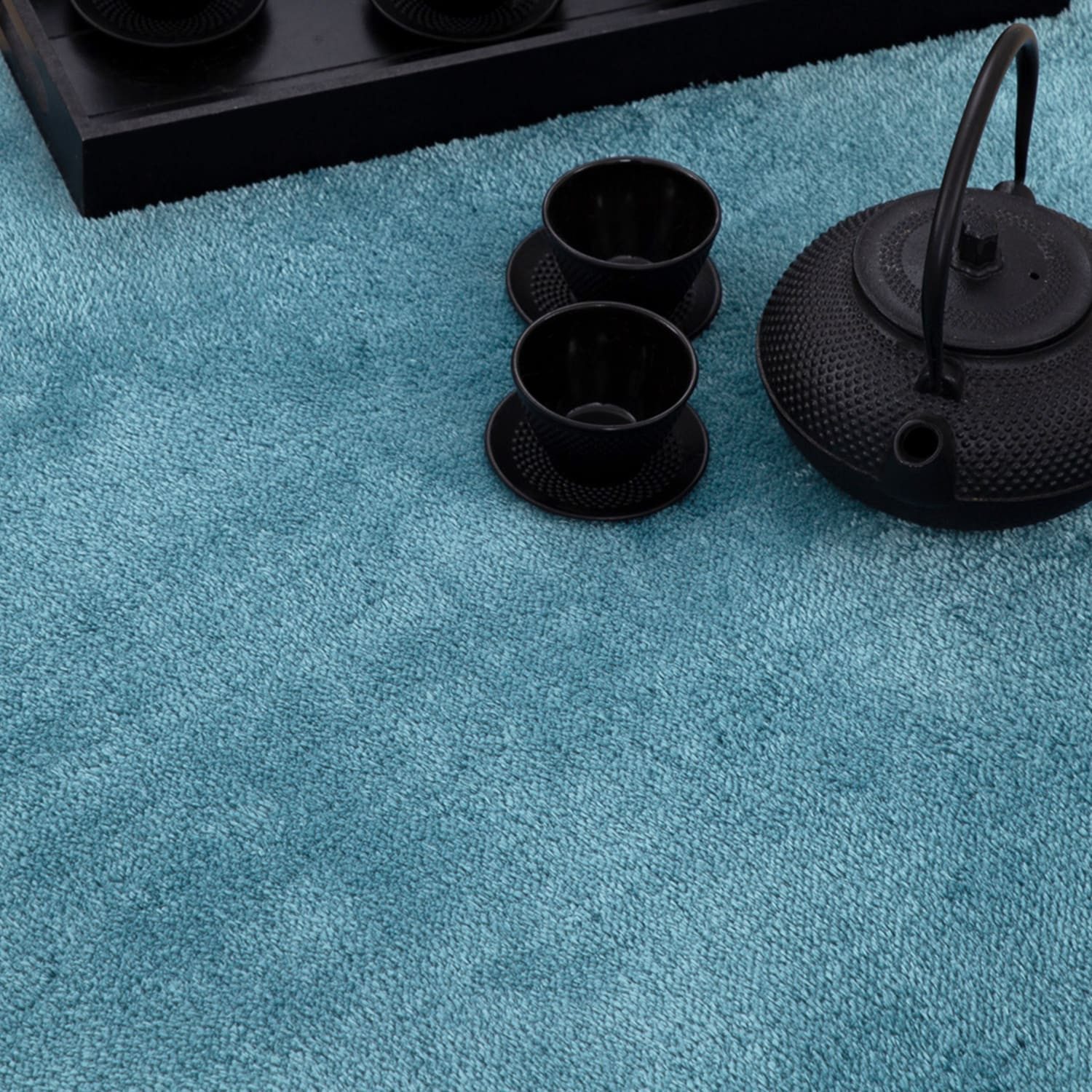 TT Home Teppich Diele, Esszimmer, Flur, Schlafzimmer, Wohnzimmer, Rund, Höhe: 14 mm, Wohnzimmer Kurzflor Einfarbig Modernes Design Waschbar