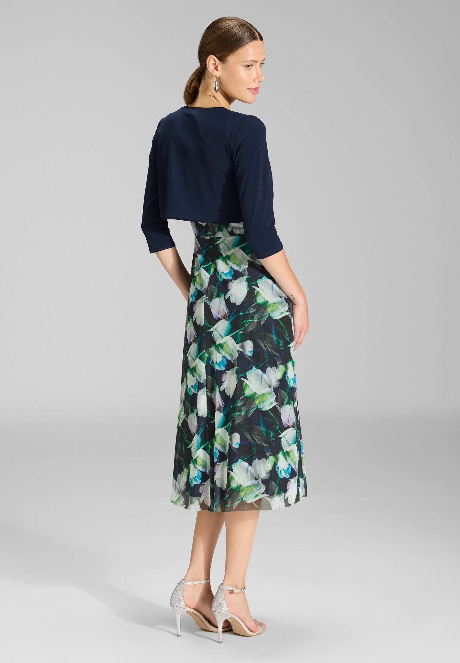 SWING Bolerojacke - Bolero aus Jersey mit Dreiviertelärmeln Figurbetonter Schnitt