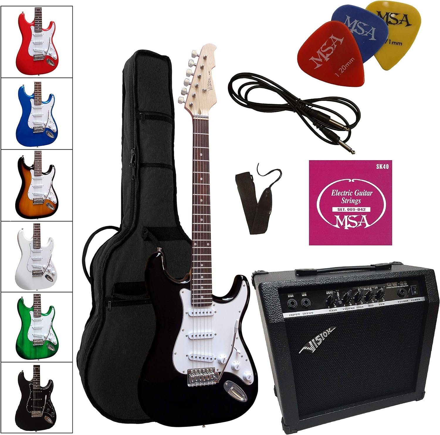 MSA E-Gitarre Vielseitiges Klangspektrum, Ausdrucksstarke Klänge Komfortables Spielgefühl Kompakt Leistungsstark