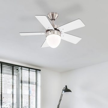 etc-shop Deckenventilator, Decken Ventilator Zugschalter Wohn Ess Zimmer Leuchte Kühler im