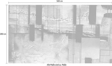 Komar Vliestapete Squares Dropping, (1 St), 500x280 cm (Breite x Höhe), Vliestapete, 100 cm Bahnbreite