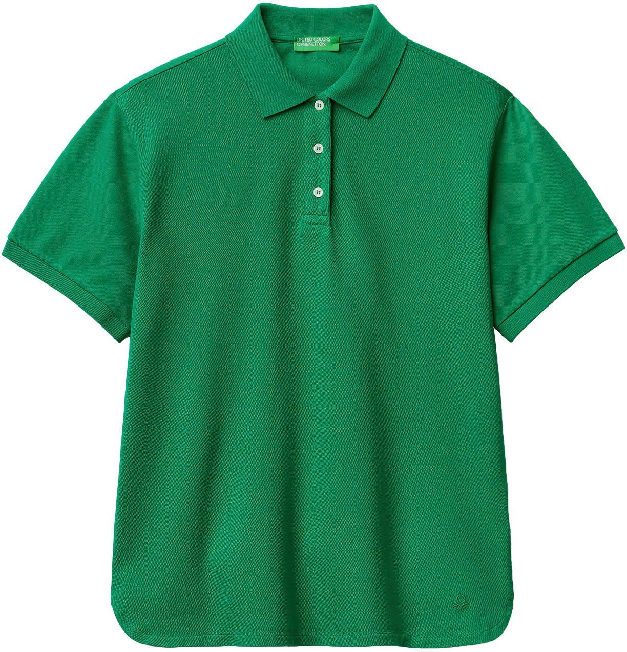 United Colors of Benetton Knöpfen mit Poloshirt perlmuttfarbenen grün