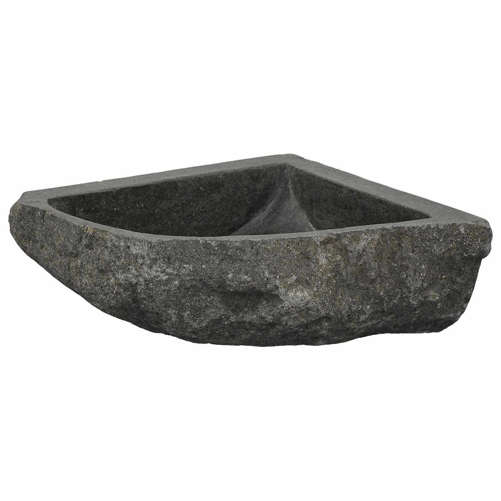 vidaXL Waschbecken Waschbecken Grau (30-37) x (30-37) x 12 cm Flussstein (1-St)