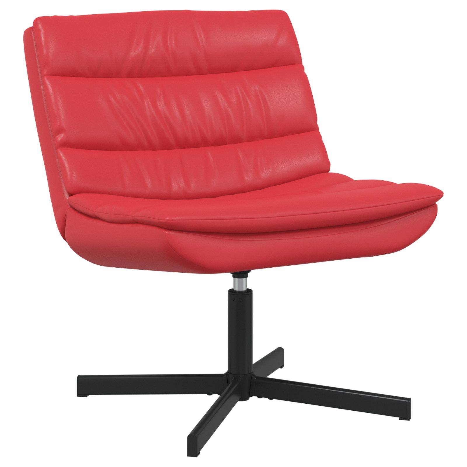 vidaXL Relaxsessel Drehstuhl Rot Kunstleder Mittel günstig online kaufen