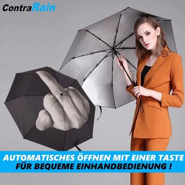 MAVURA Taschenregenschirm ContraRain Mittelfinger Regenschirm Spaß Gag faltbarer Taschenschirm, Stinkefinger Stabil Sturmsicher Windfest Herren Damen