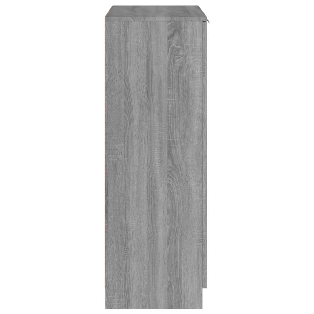 Sonoma Schuhschrank 59x35x100 cm Grau furnicato Holzwerkstoff