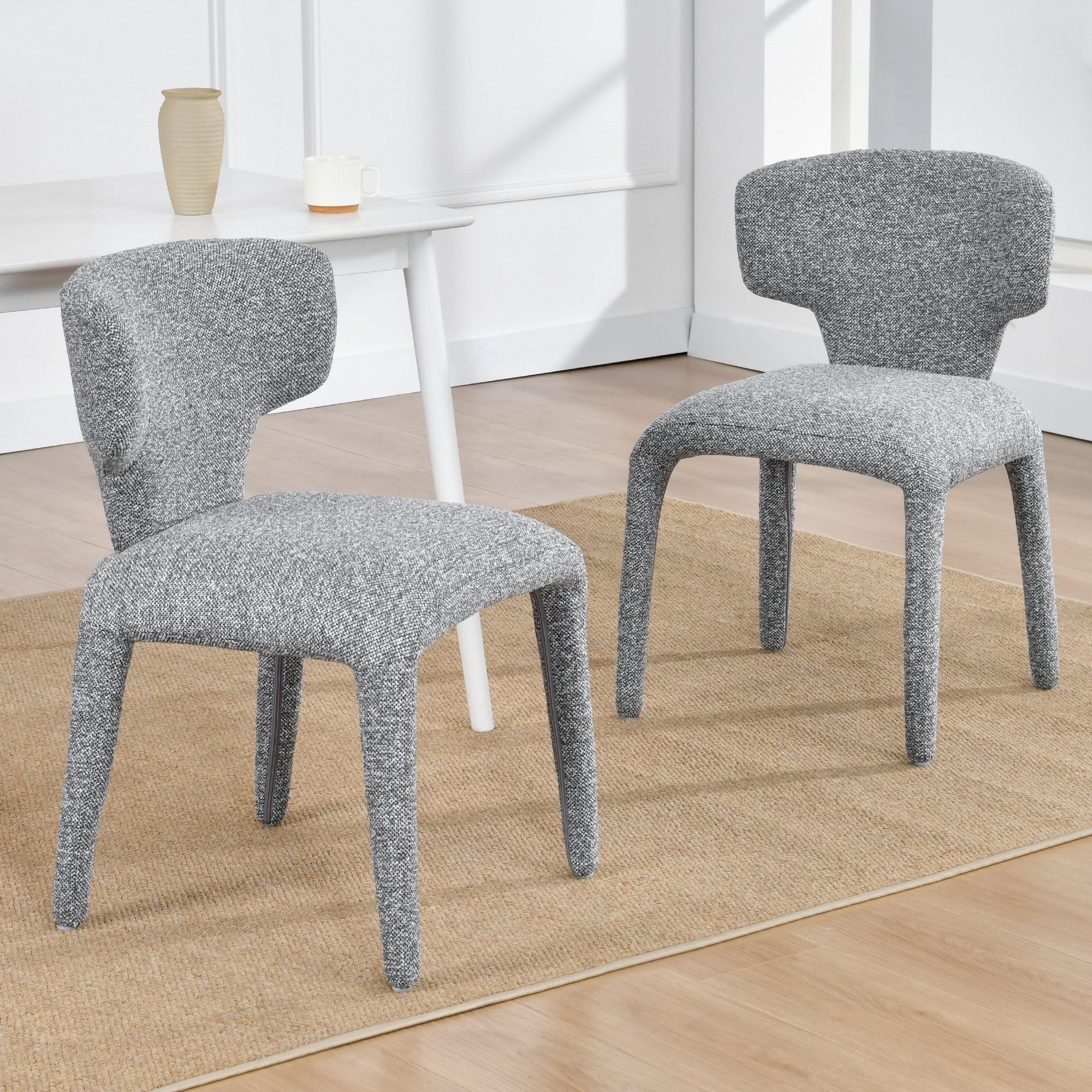 Duhome Esszimmerstuhl (8645A1), 2er Set, Bouclé-Material, Moderner Stil