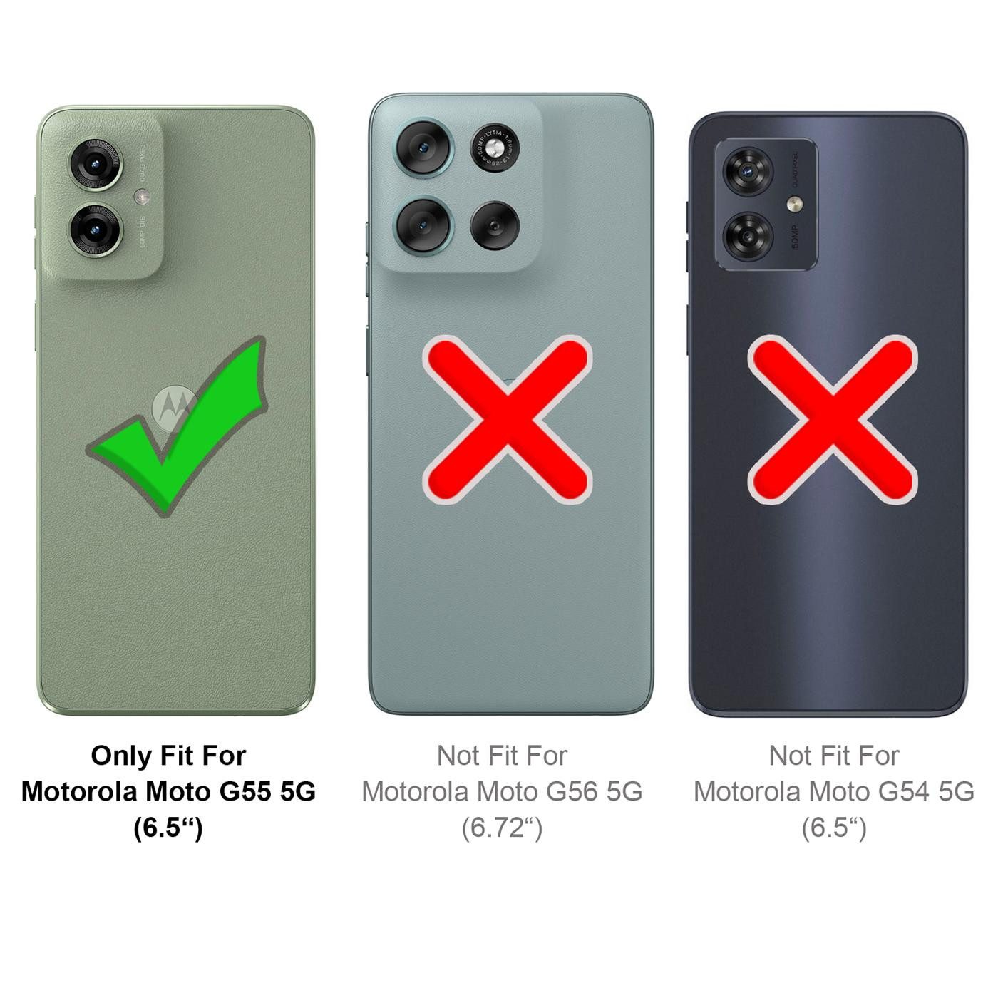 CoolGadget Handyhülle Defender Series Handy Hülle für Motorola Moto G55 5G 6,49 Zoll, Magsafe TPU Schlicht Robust Schutzhülle für Moto G55 5G Hülle