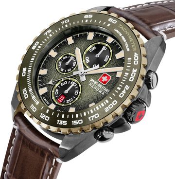 Swiss Military Hanowa Chronograph STONE MARTEN, SMWGC0001840, Quarzuhr, Armbanduhr, Herren, Schweizer Uhr, Swiss Made, Stoppfunktion