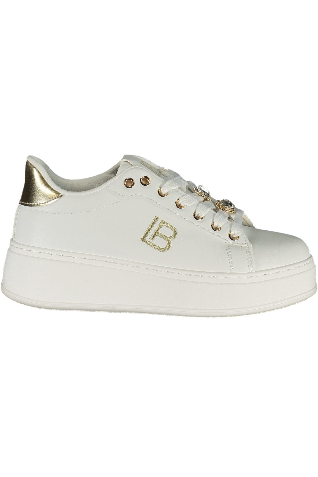 Laura Biagiotti Sneaker Elegante weiße Damensneaker mit goldenen Details