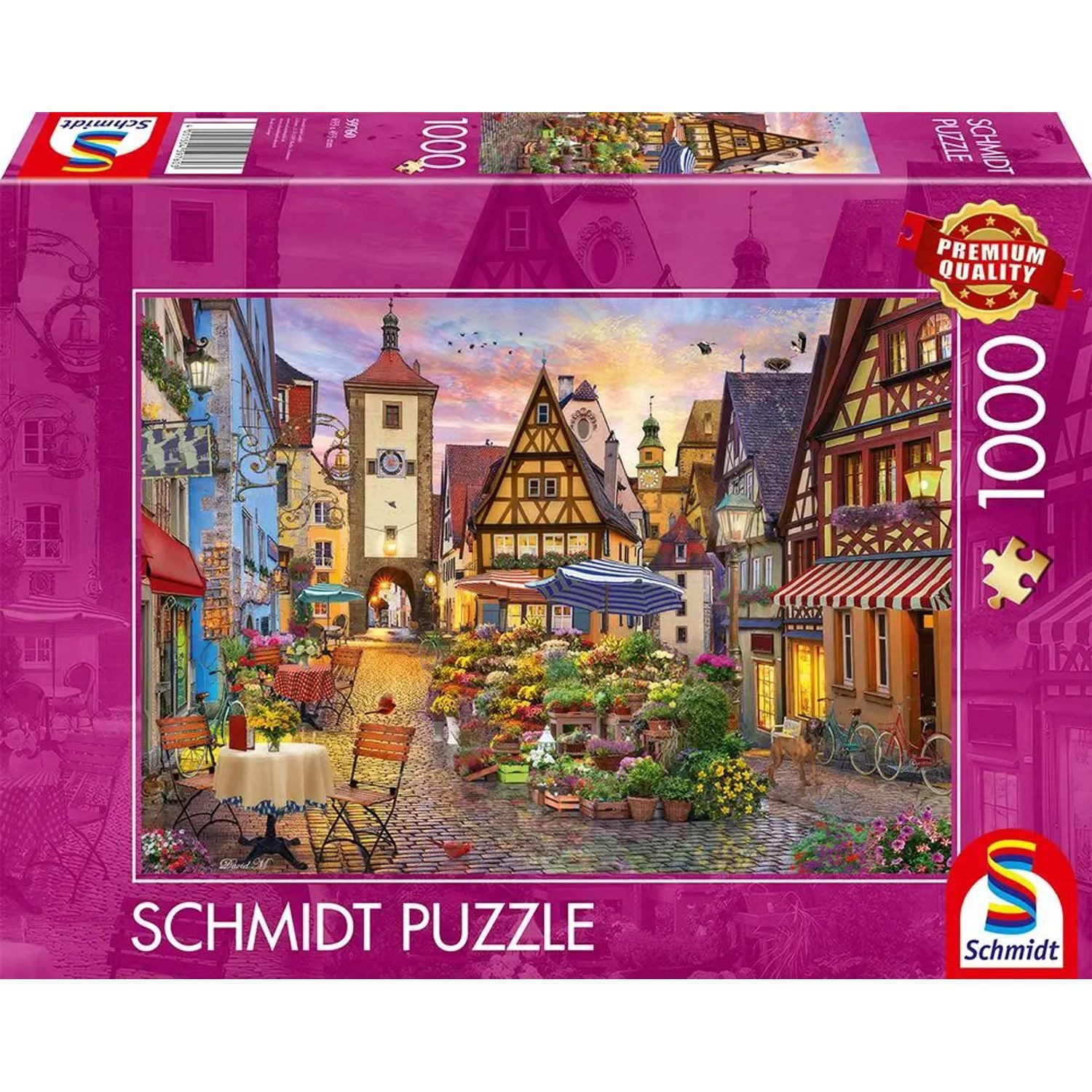 Schmidt Spiele Puzzle Romantisches Bayern, Rothenburg ob der Tauber, 1000 Puzzleteile