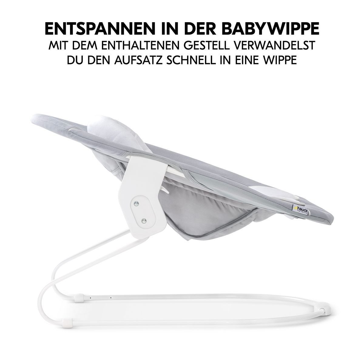 Hauck Hochstuhl Alpha Plus Newborn Set - White, Holz Babystuhl ab Geburt mit Neugeborenenaufsatz, Essbrett & Baby Seat – Bild 5 von 5