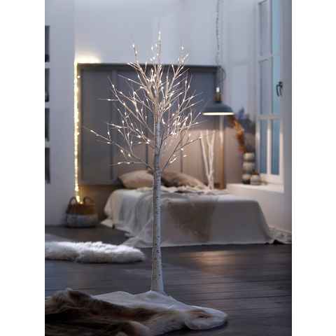 my home LED Baum Birkenbaum, Timerfunktion, LED fest integriert, Warmweiß, mit zahlreichen LEDs, Weihnachtsdeko aussen