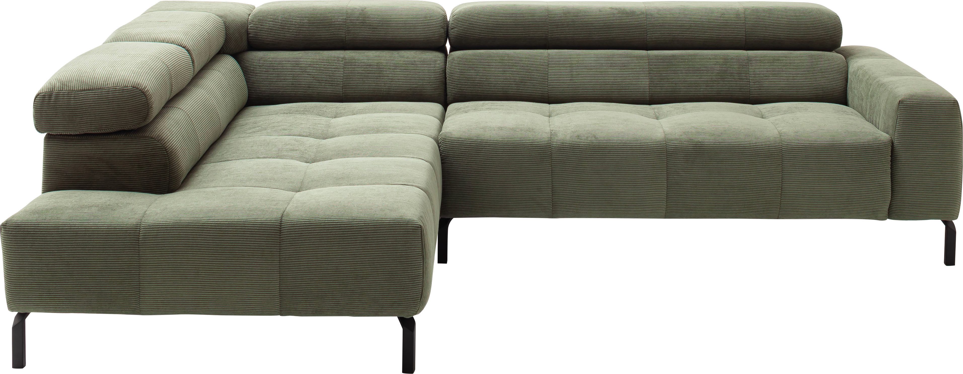 Places of Style Ecksofa "Claya, L-Form, incl. Kopfteilverstellung, Breite 2 günstig online kaufen